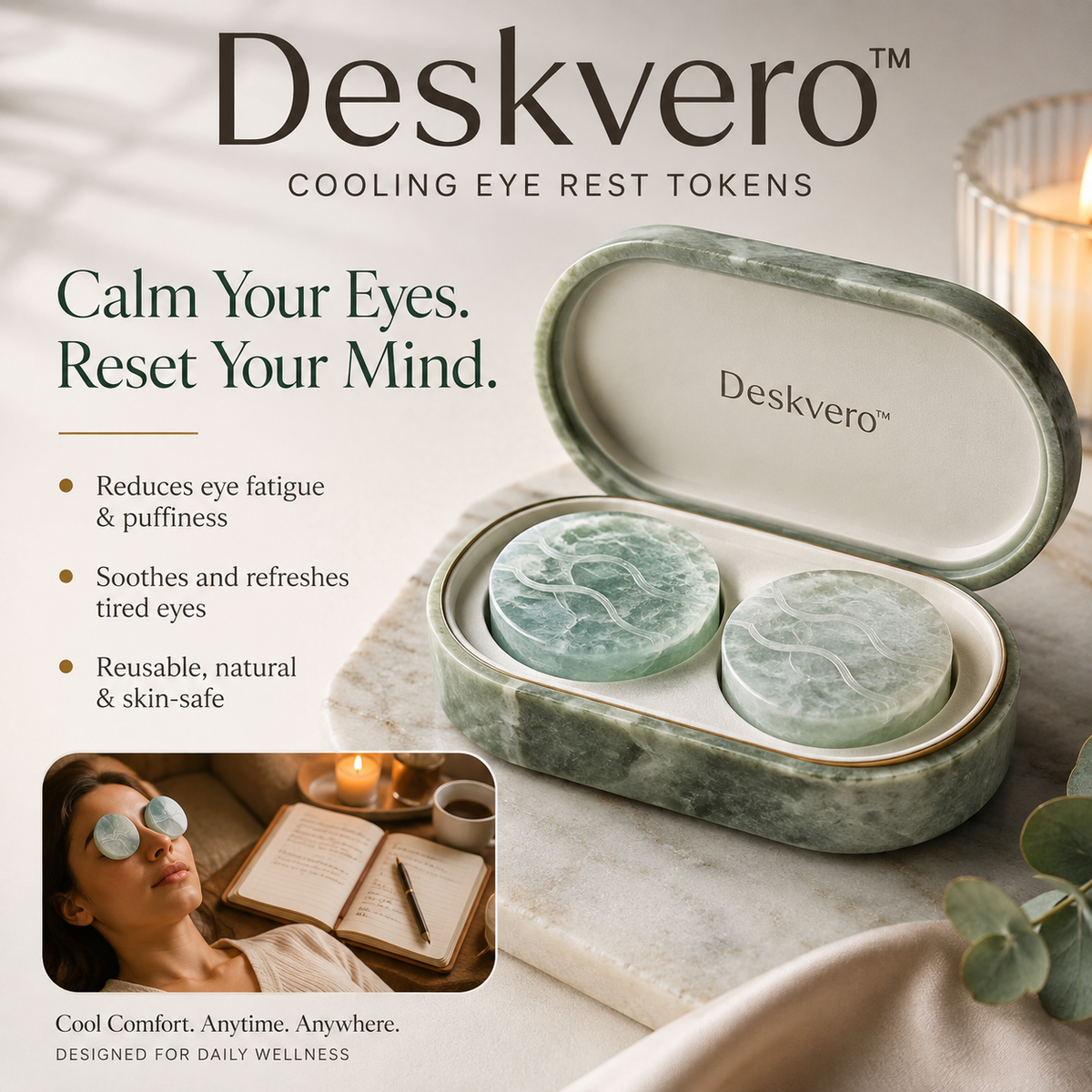 🌿 Deskvero™ Calmveil Cooling Eye Rest Set